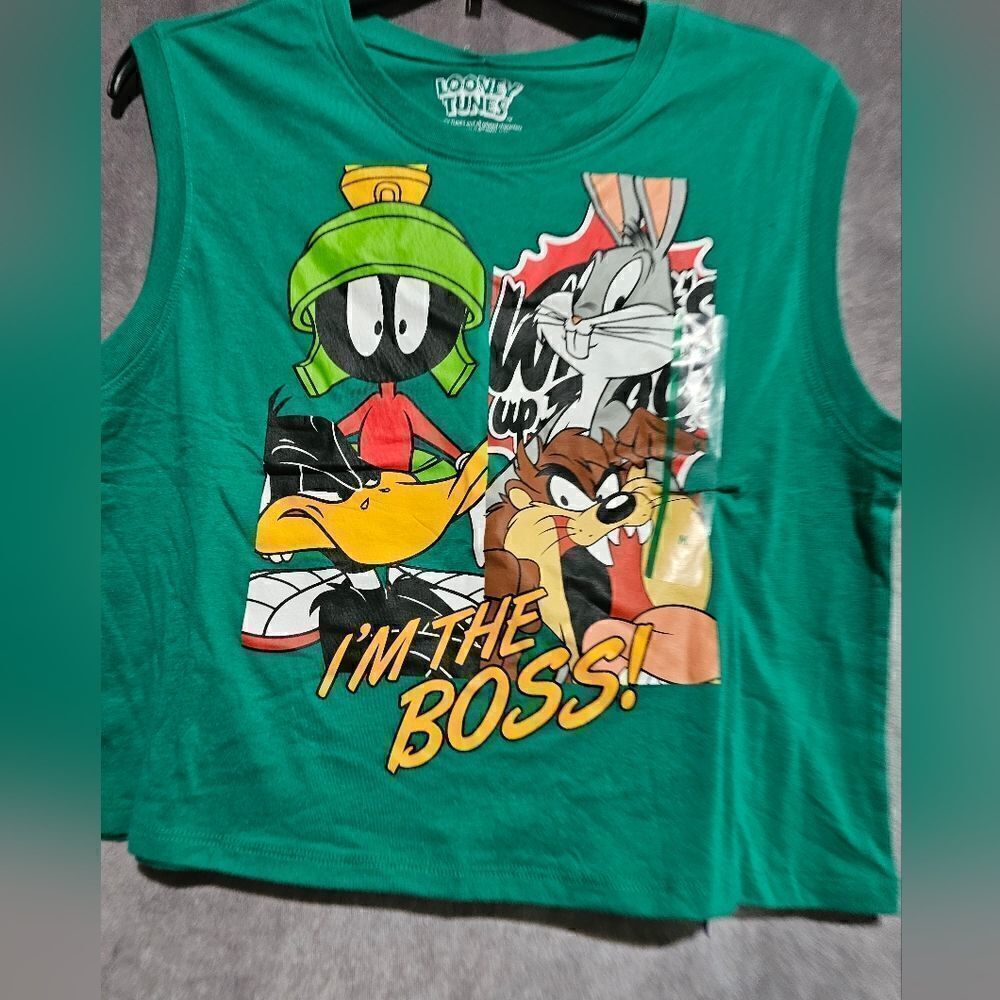 Women's LOONEY TUNES I'm The Boss Graphic Tank Top XS‎ - Picture 2 of 3